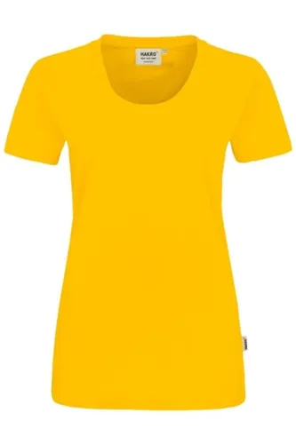 HAKRO Regular Fit Dames T-shirt geel, Effen
