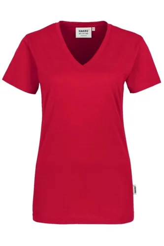 HAKRO Regular Fit Dames T-shirt rood, Effen