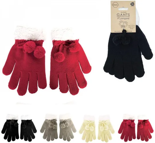 Handschoenen Dames - Handschoenen - Winter - Kerst - Grijs