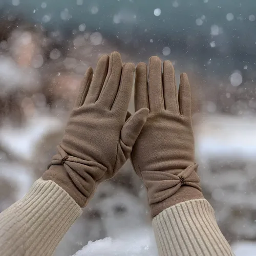 Handschoenen Dames - Winddicht - Wanten - Warm en Zacht - Dames handschoenen met Voering - Winter - One