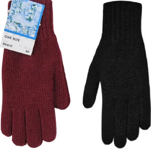 Handschoenen dames winter gebreid - binnenkant opgeruwd - prijs per 2 paar