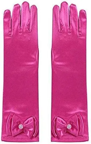 Handschoenen fel roze bij prinsessen jurk verkleedkleding prinsessen