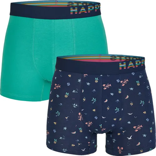 Happy Shorts 2-pack Boxershorts Heren SEA Print D830