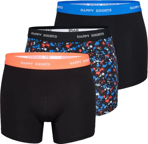 Happy Shorts 3-Pack Boxershorts Heren D908 Neon Colour Splashes Print