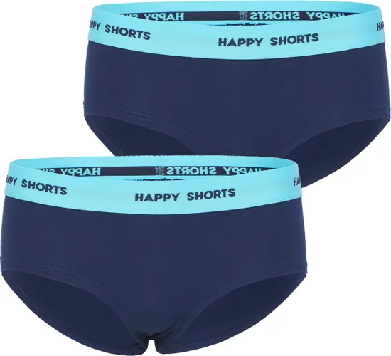 Happy Shorts Dames Hipster Navy Blauw 2-Pack