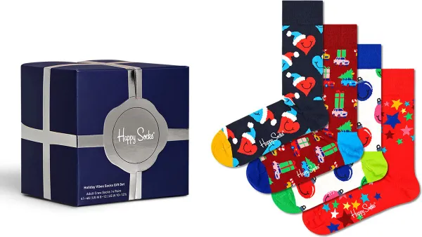 Happy Socks 4-Pack Holiday Vibes Gift Set