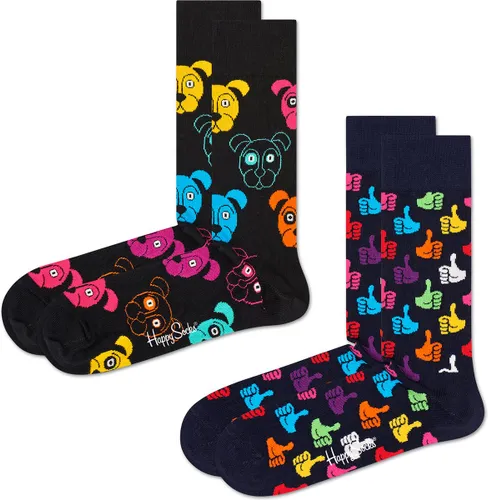 Happy Socks Dames Heren Sokken Classic Dog Socks 2-Pack