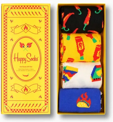 Happy Socks - Hot Box Gift Set - 4-pack - Unisex