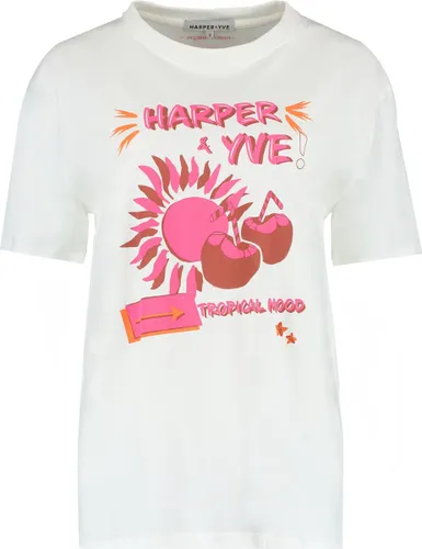 HARPER & YVE T-shirt TROPICAL Cream White