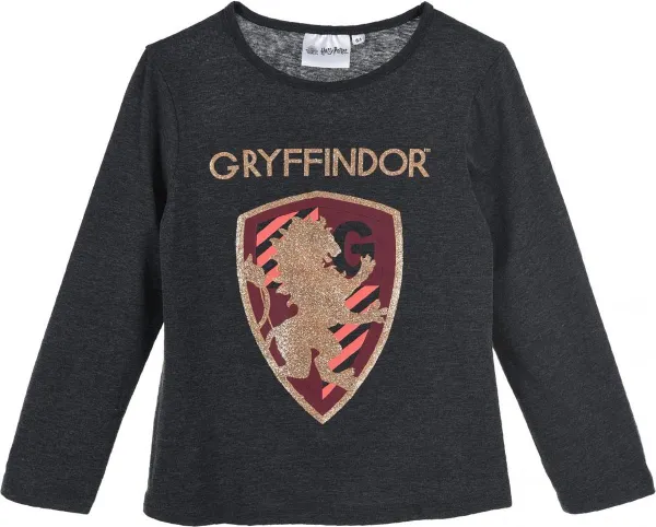 Harry Potter - longsleeve - meisjes - Gryffindor - 100% Jersey katoen - grijs