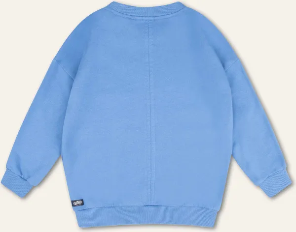 Harvey sweater 53 Solid with artwork text Smile Blue: 116/6yr
