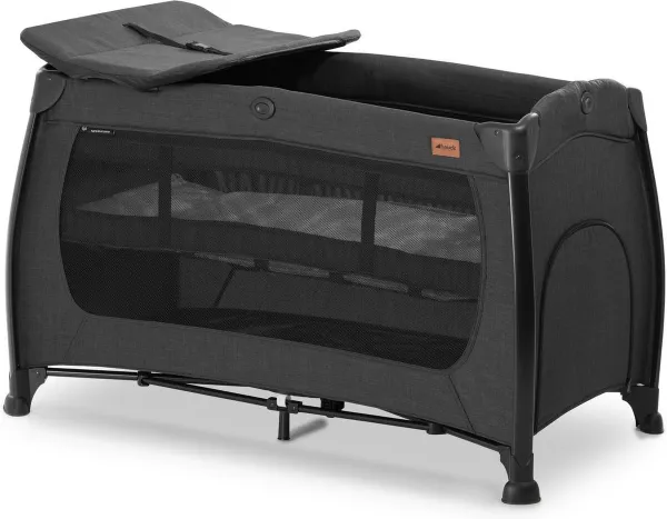 Hauck Play N Relax Center - premium campingbedje - 120 x 60 cm - Melange Black