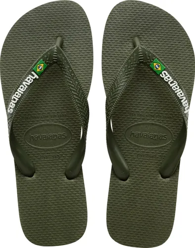 Havaianas Brasil Logo Unisex Slippers - Groen