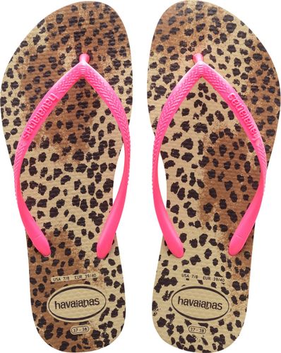 Havaianas Slim Animals Dames Slippers  - Sand Grey/Pink