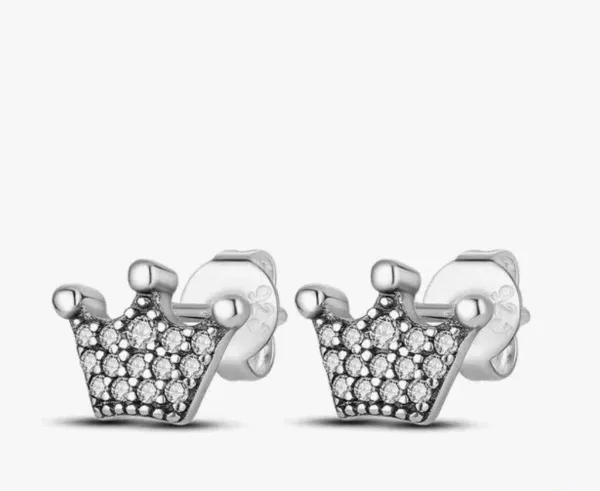 Haymer Sieraden Crown Oorbellen Voor Vrouwen Zilver 1 HJ2022063KUP