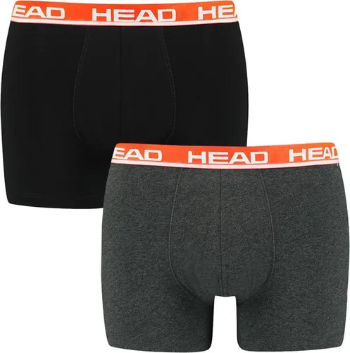 HEAD 2P boxers basic II zwart & grijs - S