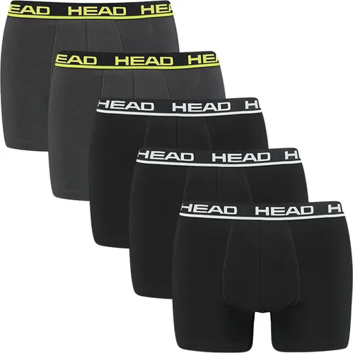 HEAD 5P boxers basic zwart & grijs - S