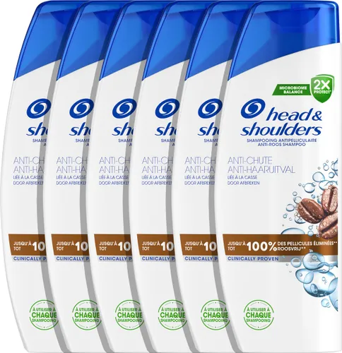 Head & Shoulders Anti-Haaruitval - Anti-Roos Shampoo - Met Cafeïne - Voordeelverpakking 6 x 300 ml