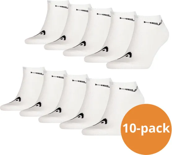 HEAD Sneaker Sokken - 10 paar sneakersokken - Unisex - Wit