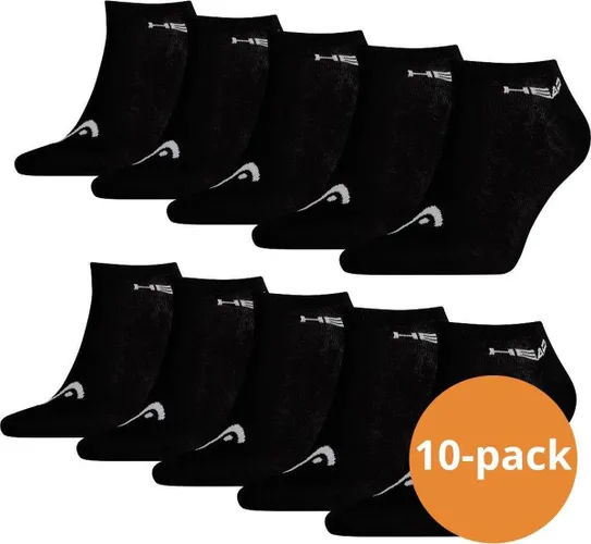 HEAD Sneaker Sokken - 10 paar sneakersokken - Unisex - Zwart