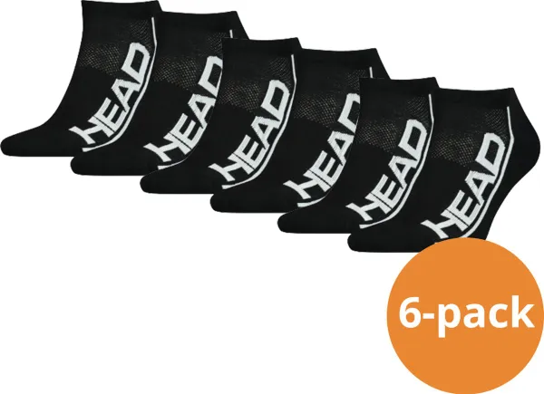 HEAD Sneakersokken Performance - 6 paar sportsokken - Zwart - Unisex