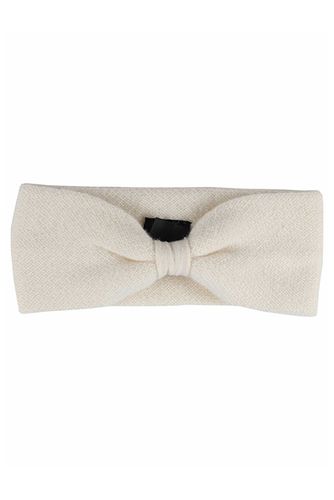 Headband 100% Cashmere - Bow White