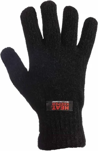 Heat Keeper Chenille dames thermo handschoenen zwart  - One