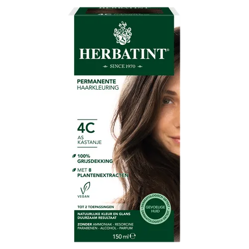 Herbatint Haarverf Gel - 4C As Kastanje