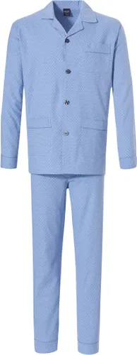 Heren pyjama Robson doorknoop 27192-701-6 - Blauw