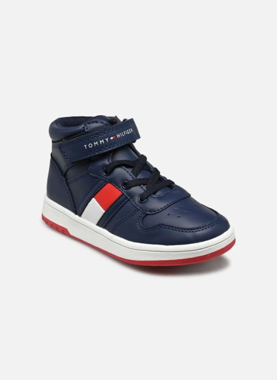 High Top Lace-Up/Velcro Sneaker by Tommy Hilfiger