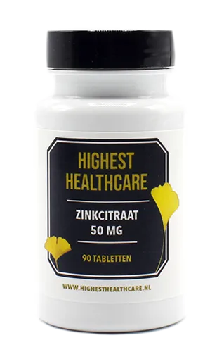 Highest Healthcare Zinkcitraat 50mg Tabletten