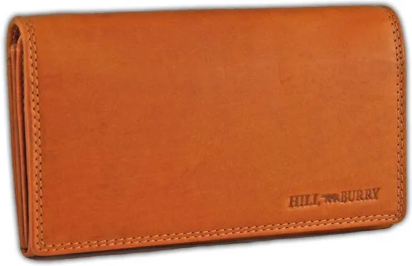 HillBurry VL77709 Leren Dames Portemonnee Overslag Model Oranje