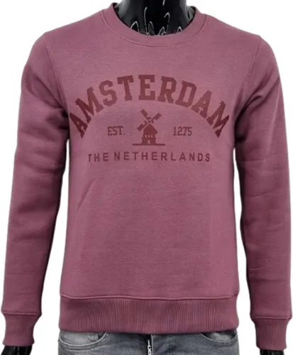 Hitman - Heren Trui - Heren Sweater - Amsterdam - Paars
