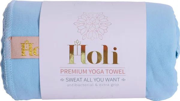 HOLI | Yoga  & Fitness Handdoek | Blauw | Microvezel | Absorberend | Sneldrogend | Zacht