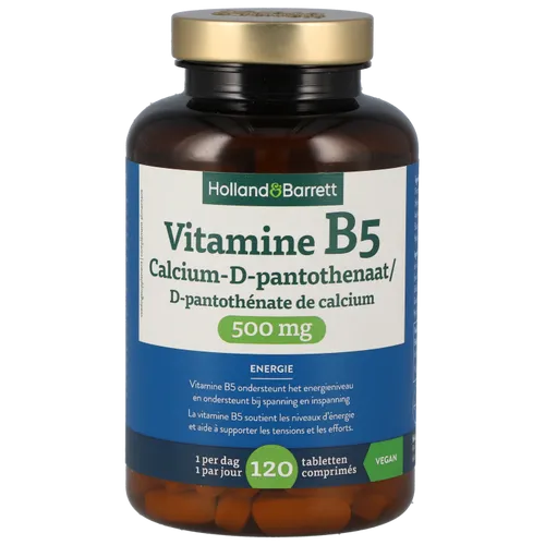 Holland & Barrett Vitamine B5 Calcium-D-Pantothenaat 500mg - 120 tabletten