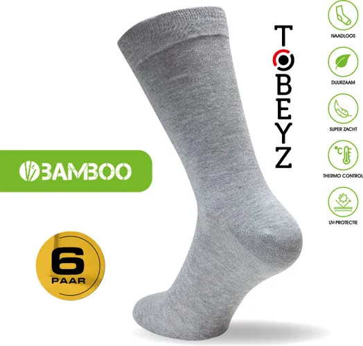 Hoogwaardig Bamboe sokken - 6 paar Grijs - Bamboe 84%