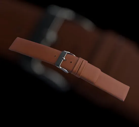 horlogeband-horlogebandje-12mm-echt leer-bruin-recht-zacht -plat-leer-12 mm