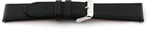 Horlogeband Universeel K135 Leder Zwart 28mm