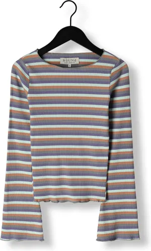 HOUNd Stripe Top Tops & T-shirts Meisjes - Shirt - Blauw