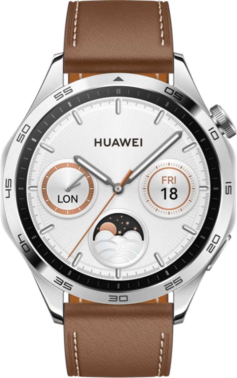Huawei Watch GT 4 Zilver/Bruin 46mm