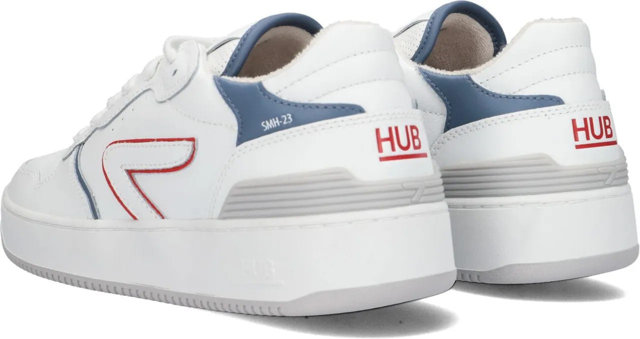 HUB Heren Lage Sneakers Smash Heren - Wit