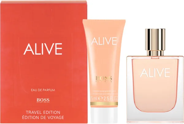 Hugo Boss Alive Giftset - 80 ml eau de parfum spray + 75 ml bodylotion - cadeauset voor dames