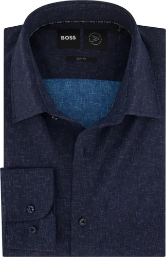 Hugo Boss business overhemd donkerblauw