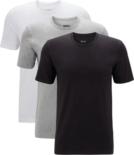 HUGO BOSS Classic T-shirts regular fit (3-pack) - heren T-shirts O-hals - zwart - grijs - wit