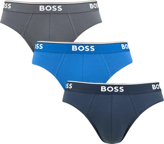 HUGO BOSS Power briefs (3-pack) - heren slips - blauw - navy - grijs