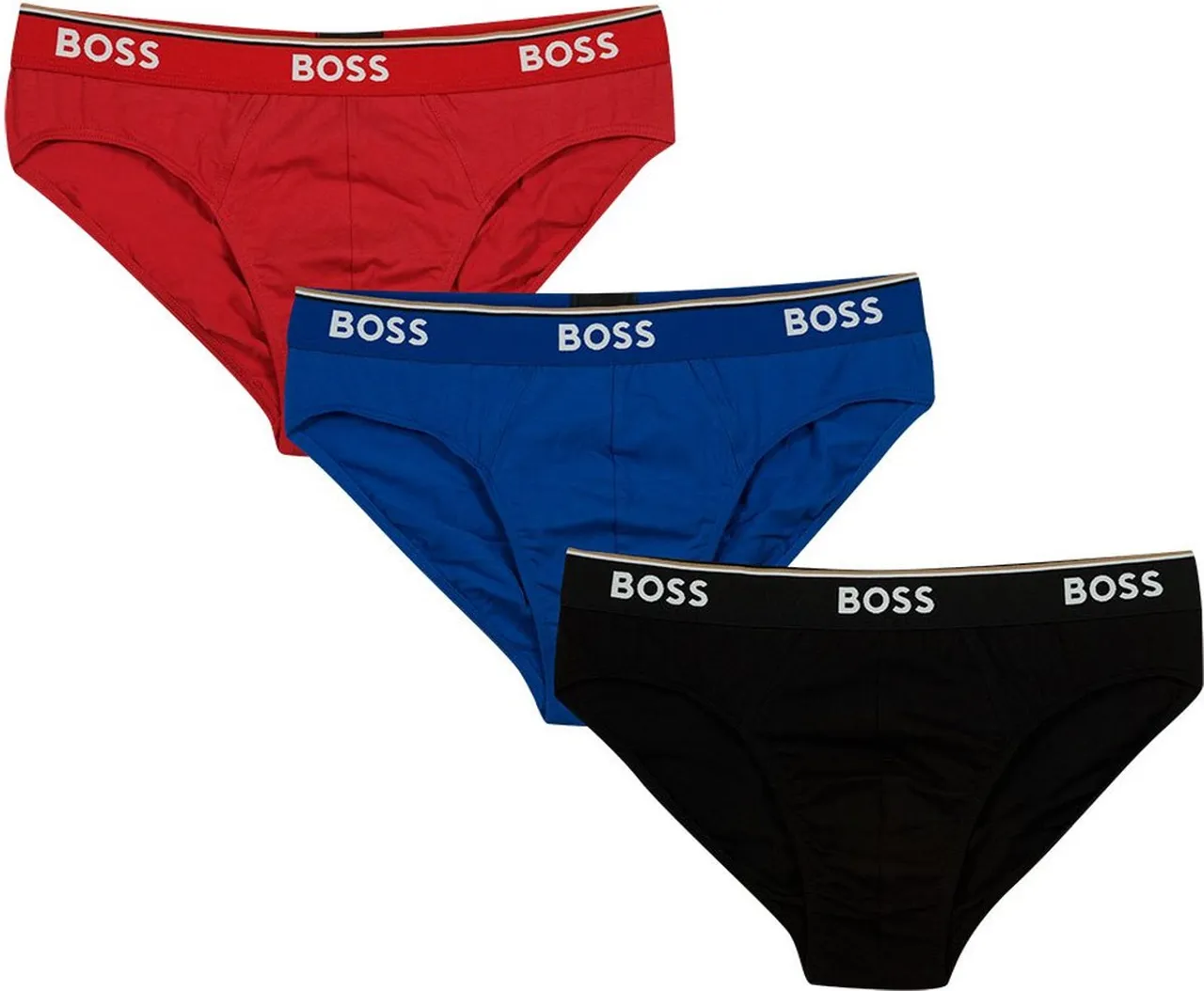 HUGO BOSS Power briefs (3-pack) - heren slips - rood - blauw - zwart