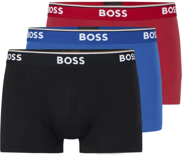 HUGO BOSS Power trunks (3-pack) - heren boxers kort - rood - kobalt - zwart