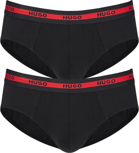 HUGO hipster briefs (2-pack) - heren slips - zwart