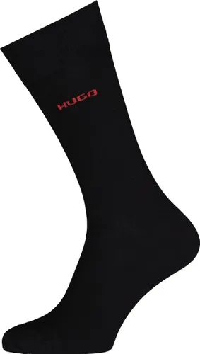 HUGO logo sokken (2-pack) - herensokken katoen - zwart