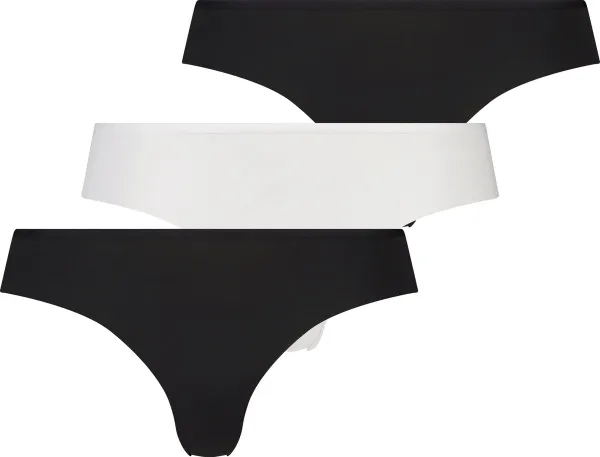Hunkemöller 3-pack Invisible Brasilian Lace Dames Onderbroek - Zwart
